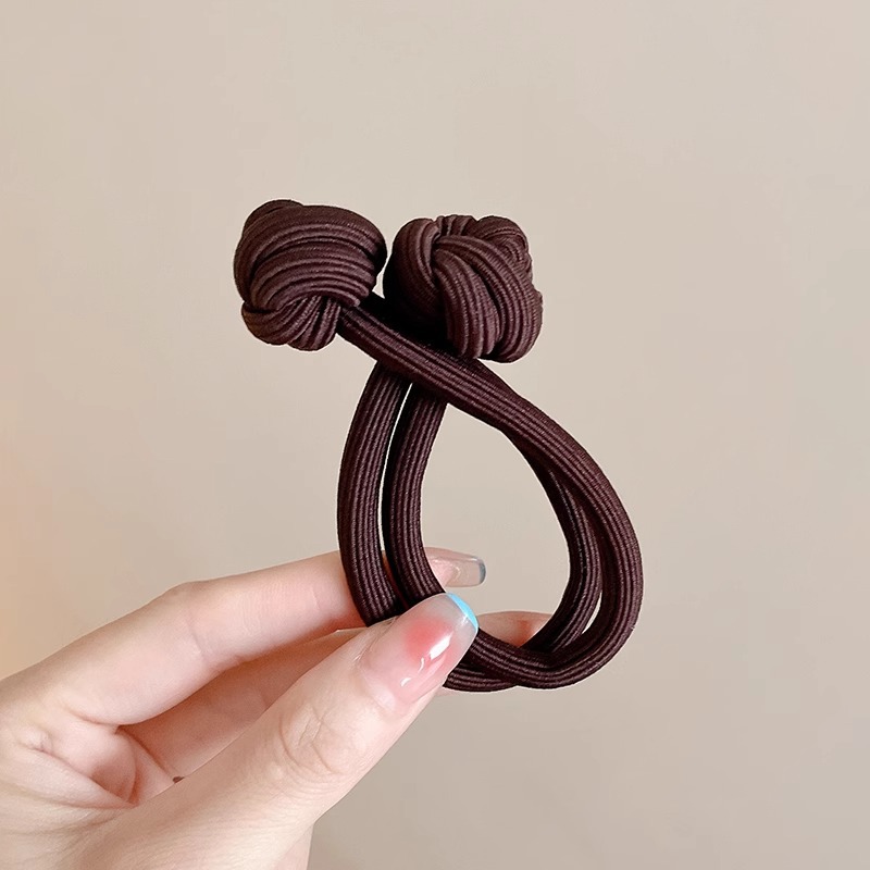Anillo de cabello de nudo de cola de cabello de alta elasticidad no lesionar cabello de banda de goma roja durable cabello de cola de cabello de mujer al por mayor