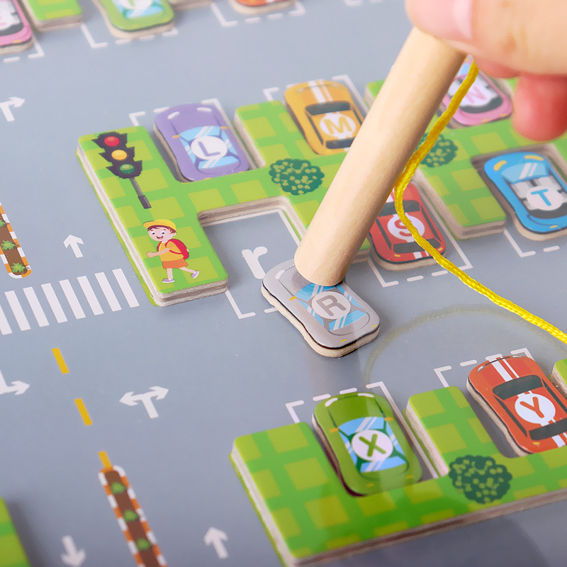 Cpc ce combinación de letras niño niña estacionamiento laberinto color cognitivo pluma entrenamiento educación temprana juguetes educativos