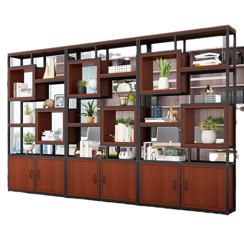 Gabinete de pantalla de sala de estar en el estante de la oficina para almacenar gabinete de partición de hierro forjado moderno combinación de gabinete de puerta de entrada