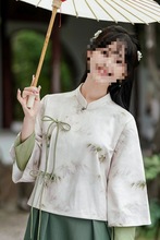 中国风新中式唐装改良旗袍汉服少女上衣套装复古两件套多巴胺古风