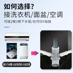 OD59批發麵盆洗衣機排水管二合一接頭水池空調烘乾 機下水管三通