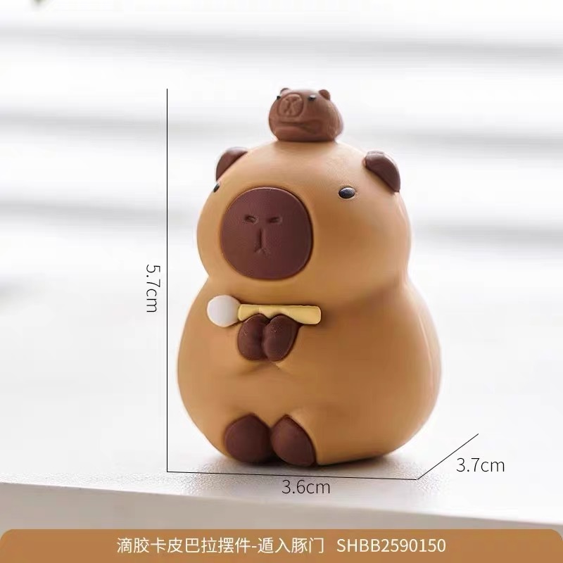 Decoración de pastel de cumpleaños para niños lindo conejillo de indias Kapibala decoración de marca para hornear postre vestido de mesa