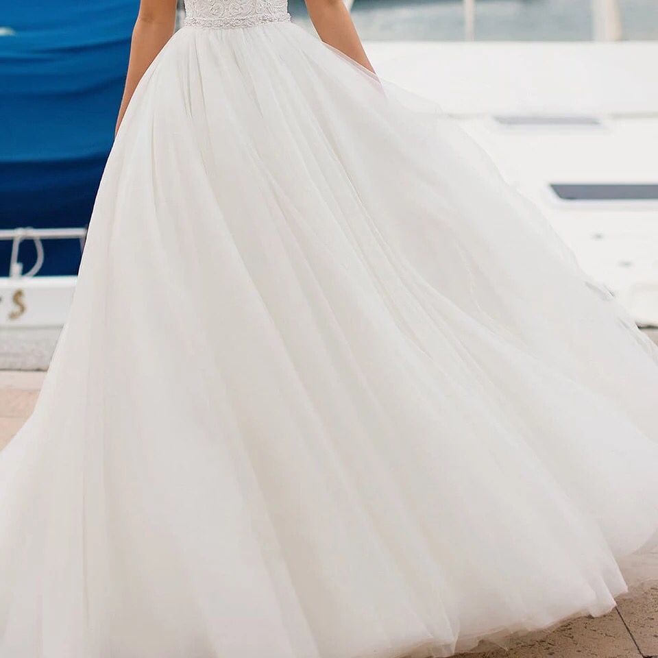 Comercio exterior europeo y americano Amazon AliExpress deseo elegante vestido de novia sexy tubo superior largo elegante simple Personalización de apoyo