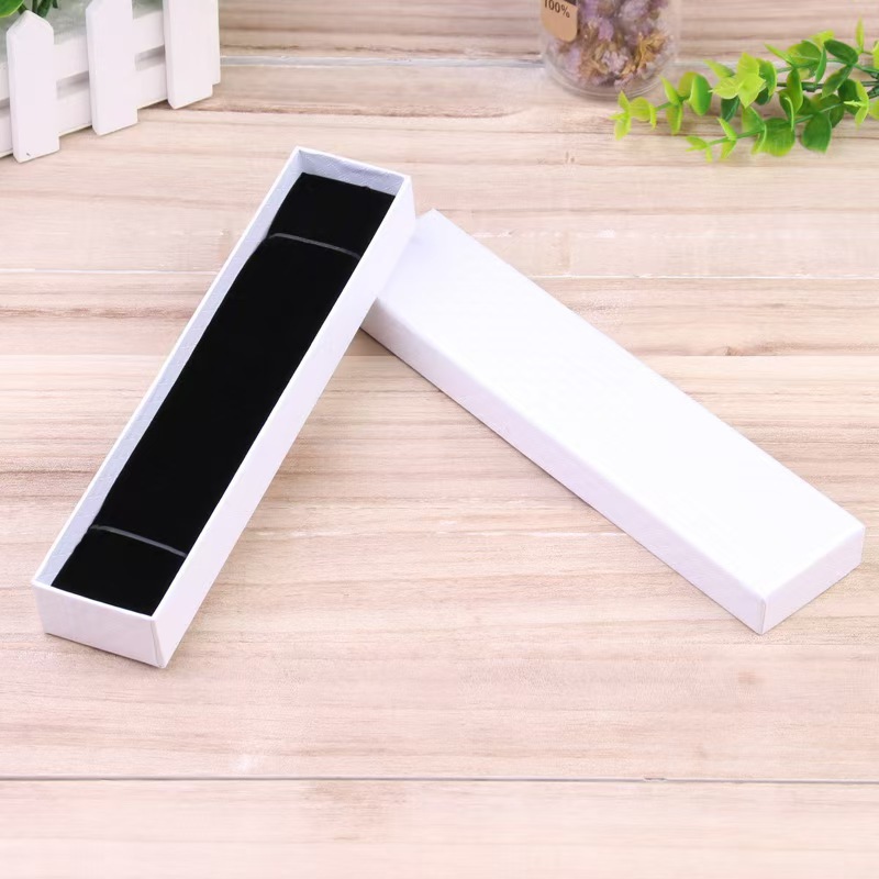 Tiktok red caja de horquilla roja patrón de piña caja de pulsera larga caja de embalaje de joyería negra peine de melocotón caja de regalo