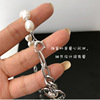 Necklace from pearl, design fashionable chain for key bag , Korean style, trend of season