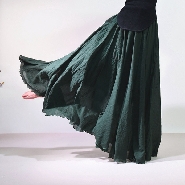 Spring summer retro long skirt