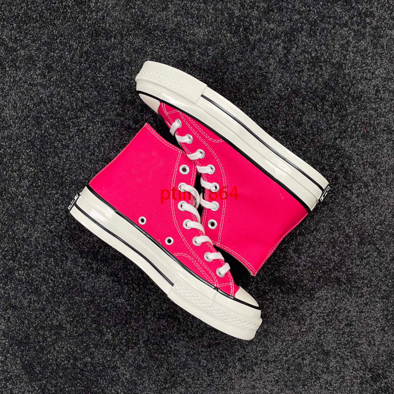 Auténticos zapatos de hombre Meiqi Converse aj 1970s zapatos de mujer zapatos de lona zapatos altos cremosos azules vulcanizados originales puros image 22