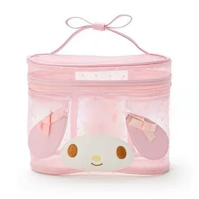 Japanese Style New Kuromi Melody Kuromi Creative Cartoon Mesh Cosmetic Bag Satchel Toiletry Bag Storage