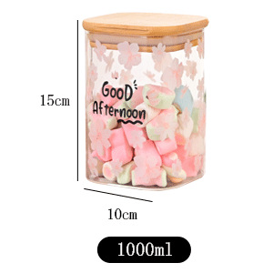100 * 150 (1000ml con cubierta de bambú) flores de melocotón