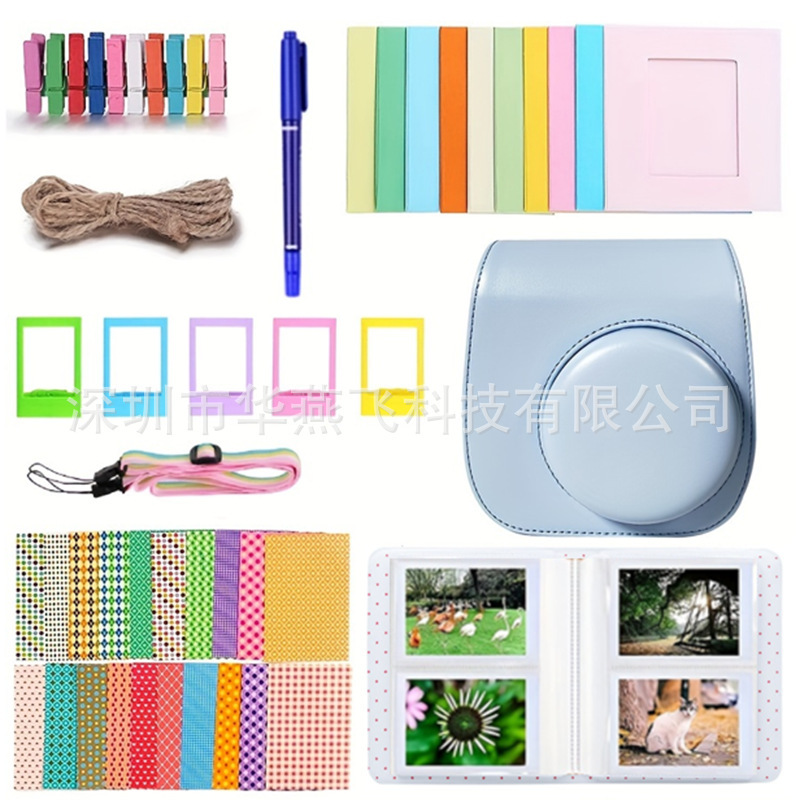 Polaroid Camera instax mini 12 11 9 Accessories Set 8-in-1 Photo Album Camera Bag Shoulder Strap Sticker