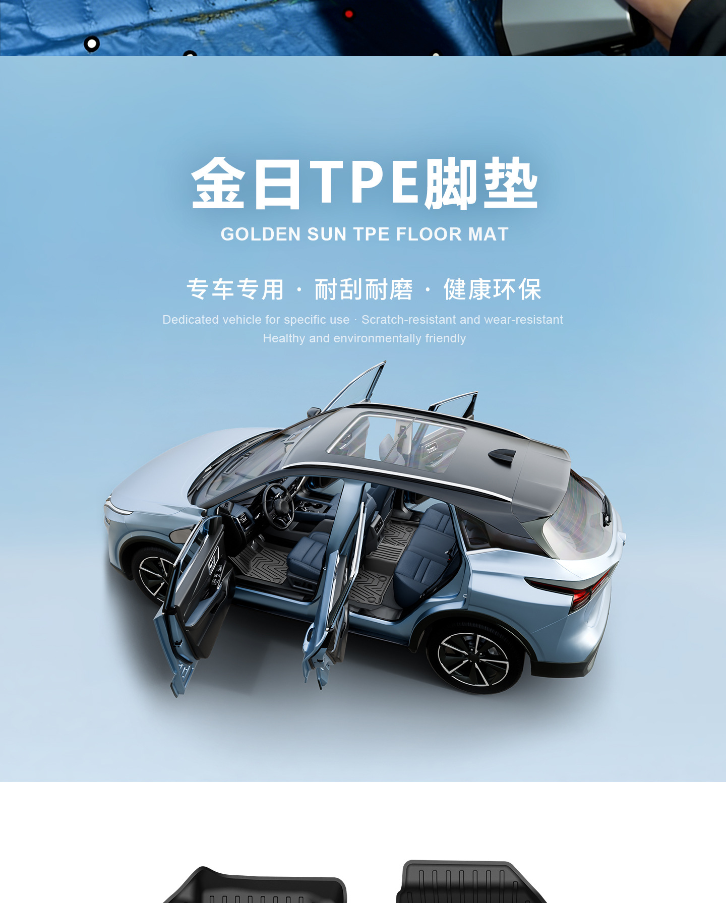 Suitable for Nissan models, custom-made TPE car floor mats, eco-friendly material, automotive-grade standard, zero formaldehyde, wear-resistant