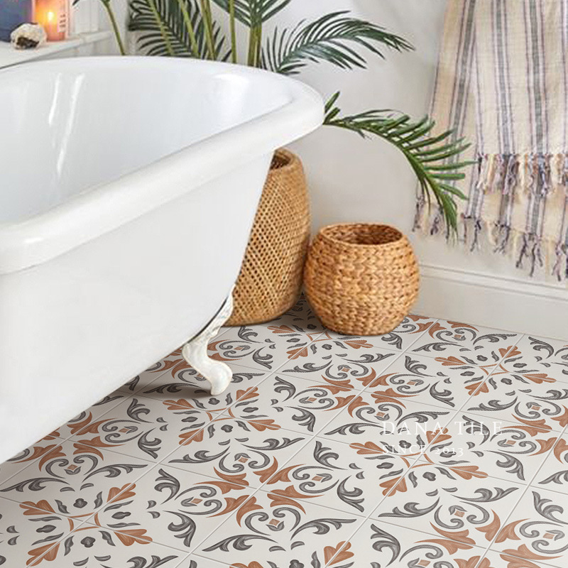 Foshan Warm Tone Retro Small Tile Balcony Entrance Hallway Courtyard Small Courtyard Non-slip Floor Tile Restaurant Clothing Store