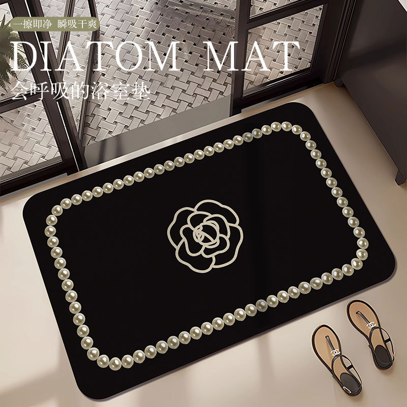 High-grade soft diatom mud floor mat bathroom absorbent mat bathroom non-slip floor mat home quick-drying wear-resistant door mat