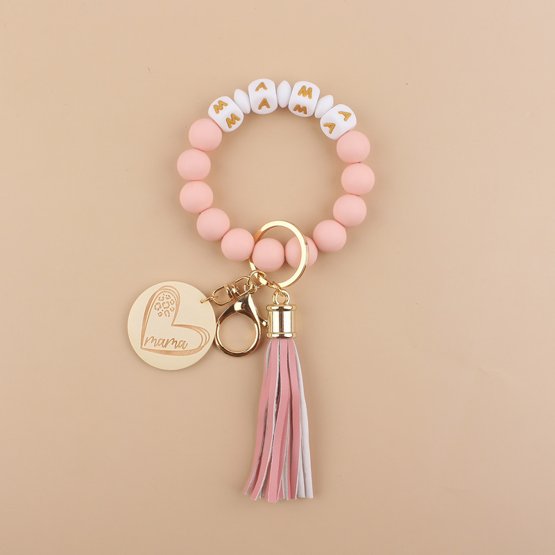 Klassischer Stil Brief Kieselgel Muttertag Unisex Taschenanhänger Schlüsselbund display picture 3