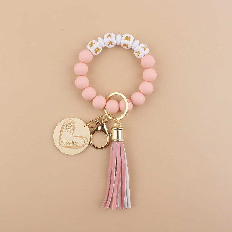 Творческий подвеска к Дню матери, силиконовая бусиновая bracelet с буквами, брелок, аксессуар