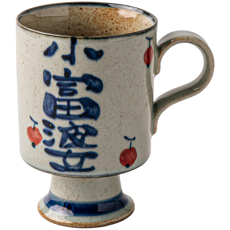 Pequeña mujer rica hecha a mano nacional Taza de cerámica gruesa china Taza de exportación transfronteriza Regalo de cumpleaños para niñas