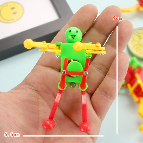 Dancing robot creative winding swing mini stickman wind-up toy children's street stall night market wholesale