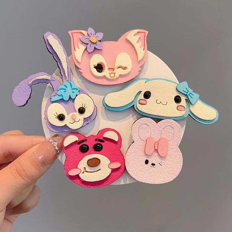 Los niños publican adorables pegatinas de velcro para bebés que no lastiman el cabello roto, artefactos de cabello mágicos para niñas con poco cabello pegatinas de frangeo