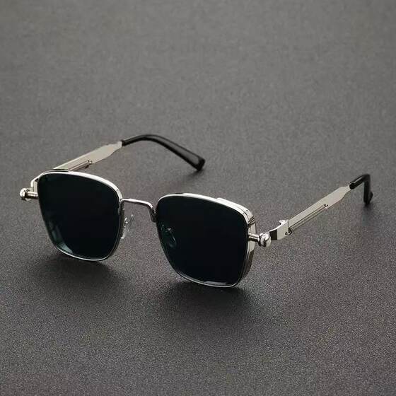 Cross-border New Retro Box Steampunk Metal Sunglasses sunglass European and American Universal Personalized Sunglasses