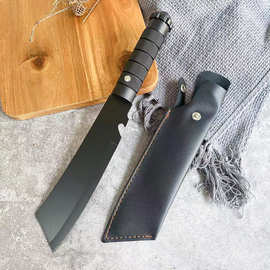 不锈钢黑刃户外刀户外野营多功能刀具户外小刀露营防身直刀