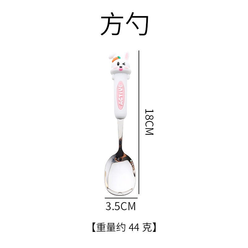 Panda Cartoon Cuchara 304 Acero inoxidable para estudiantes para comer palillos cuchara todo en uno Vajilla portátil de alta calidad