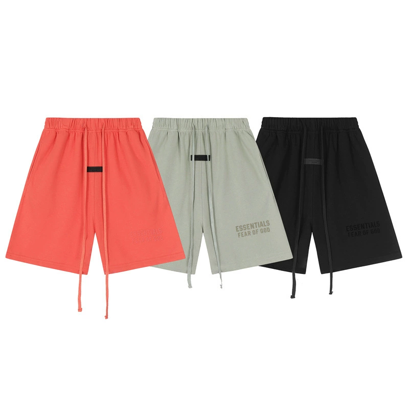 ESSENTIALS двухрядные шорты на шнурке с буквенным принтом, модные брендовые свободные повседневные брюки FOG High Street