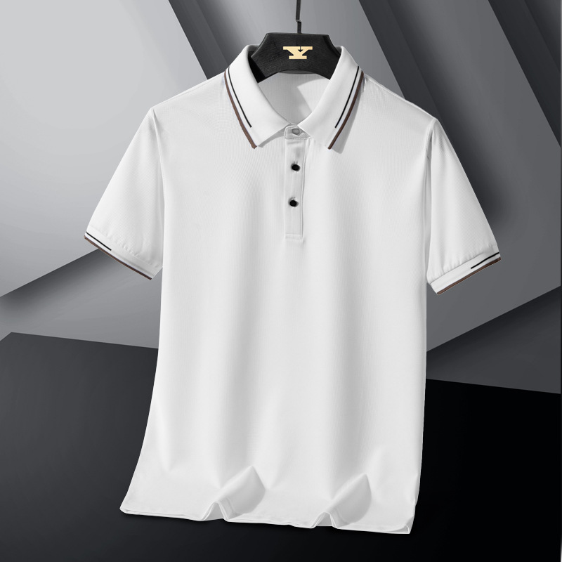 2024 verano nuevo estilo libre de calor polo camisa de lujo ligera de negocios polo casual camisa deportiva de manga corta gran por mayor