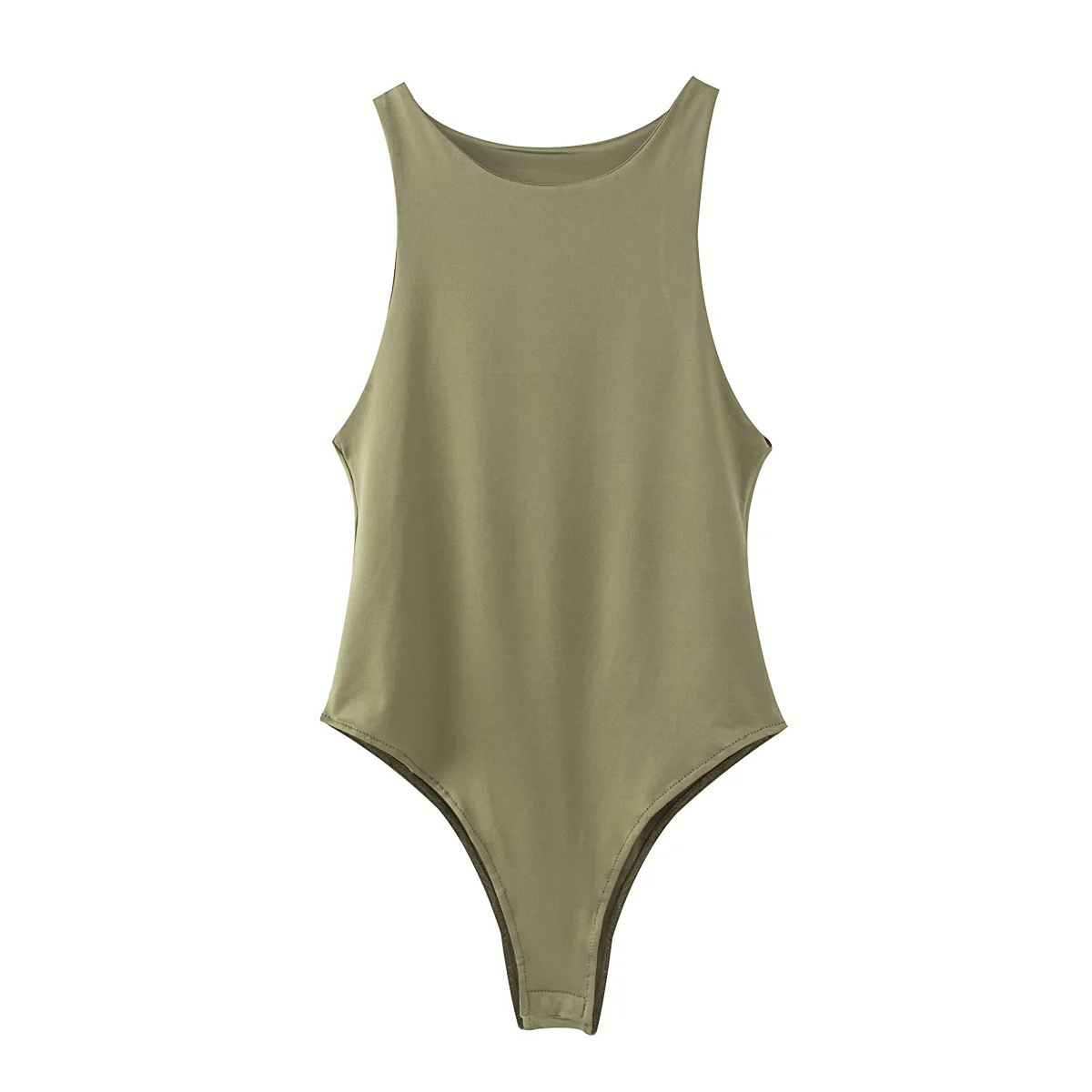 Mono ajustado sexy estilo europeo y americano de verano 2024 para mujer, sin mangas, moderno.
