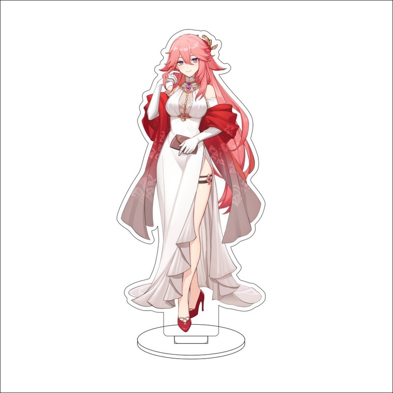 原神周边16CM八重神子亚克力立牌二次元可爱桌面摆件二创周边|undefined