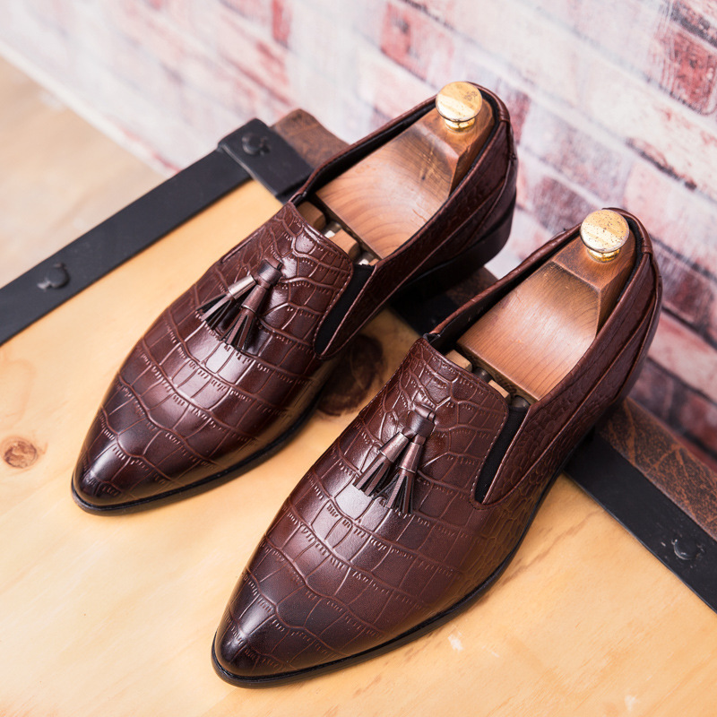 Zapatos de cuero transfronterizos de primavera transpirables, zapatos de cuero de estilo inglés, zapatos de negocios casuales, zapatos de cuero de tendencia, zapatos para hombres image 3