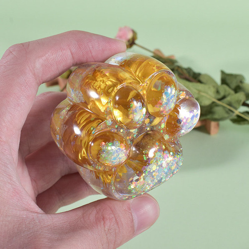 Poppy diy crystal glue mold single big cat claw table decoration silicone mold wholesale