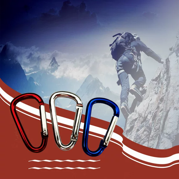 Jiangxi carabiner No. 6 hanging buckle aluminum alloy carabiner keychain 5.0 line 58 long box bag buckle