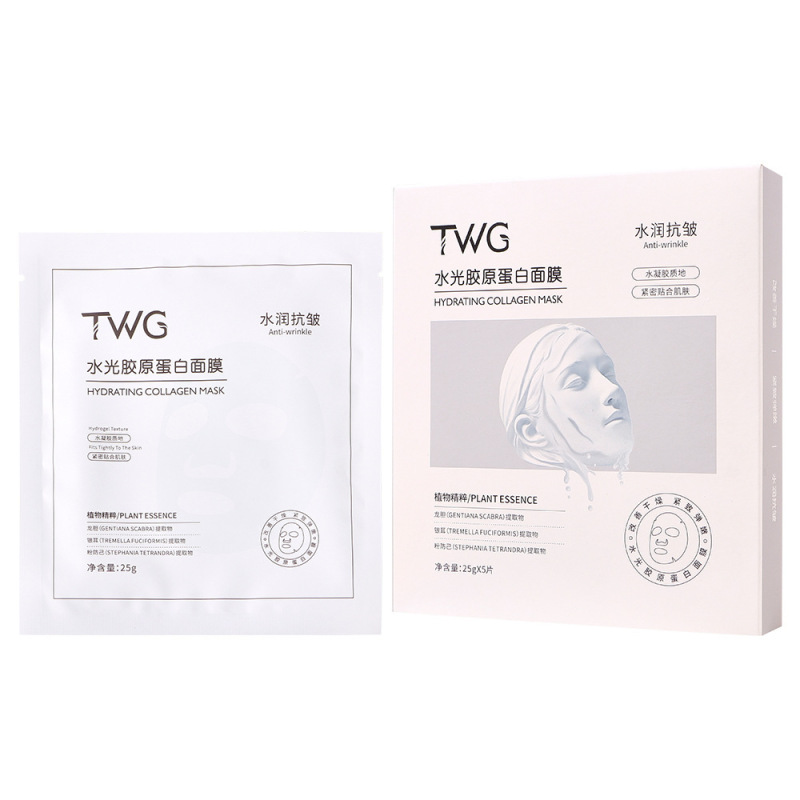 TWG ウォーター ライト コラーゲン マスク 保湿、しわ防止、リフティング、引き締め、さわやか、べたつかない、乾燥肌若返りマスク|undefined