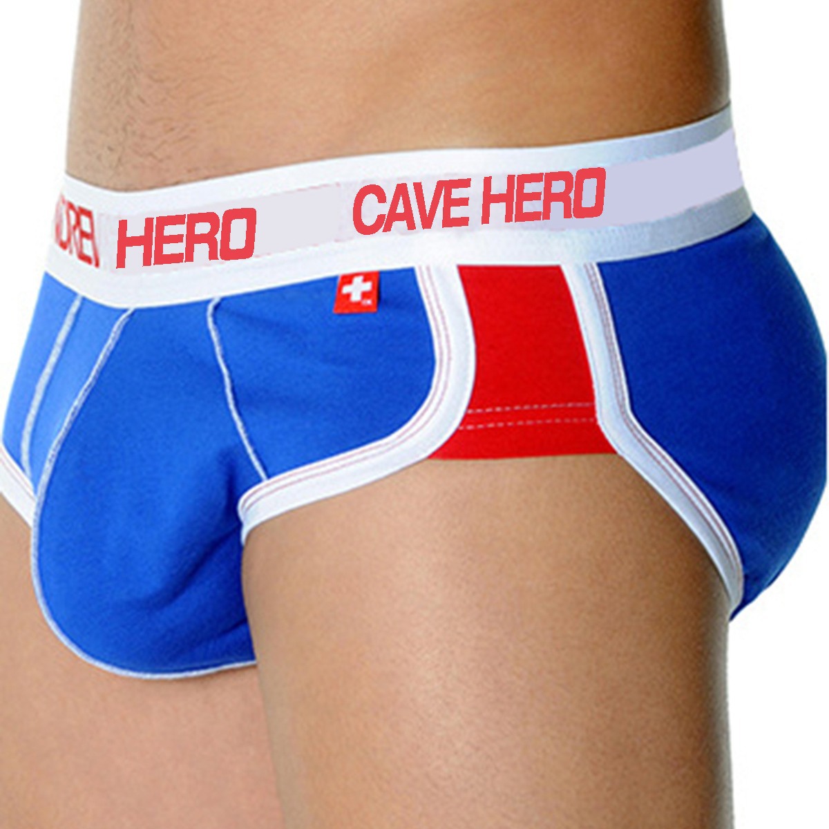 American andchristian algodón transpirable sexy ropa interior de los hombres u convexa pad hip contraste color