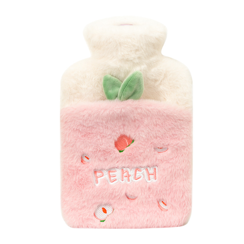 La inyección de agua de la bolsa de agua caliente Le Xueer se puede insertar en la funda de tela de bordado de felpa, calentador de manos de riego, bolsa de agua caliente grande al por mayor