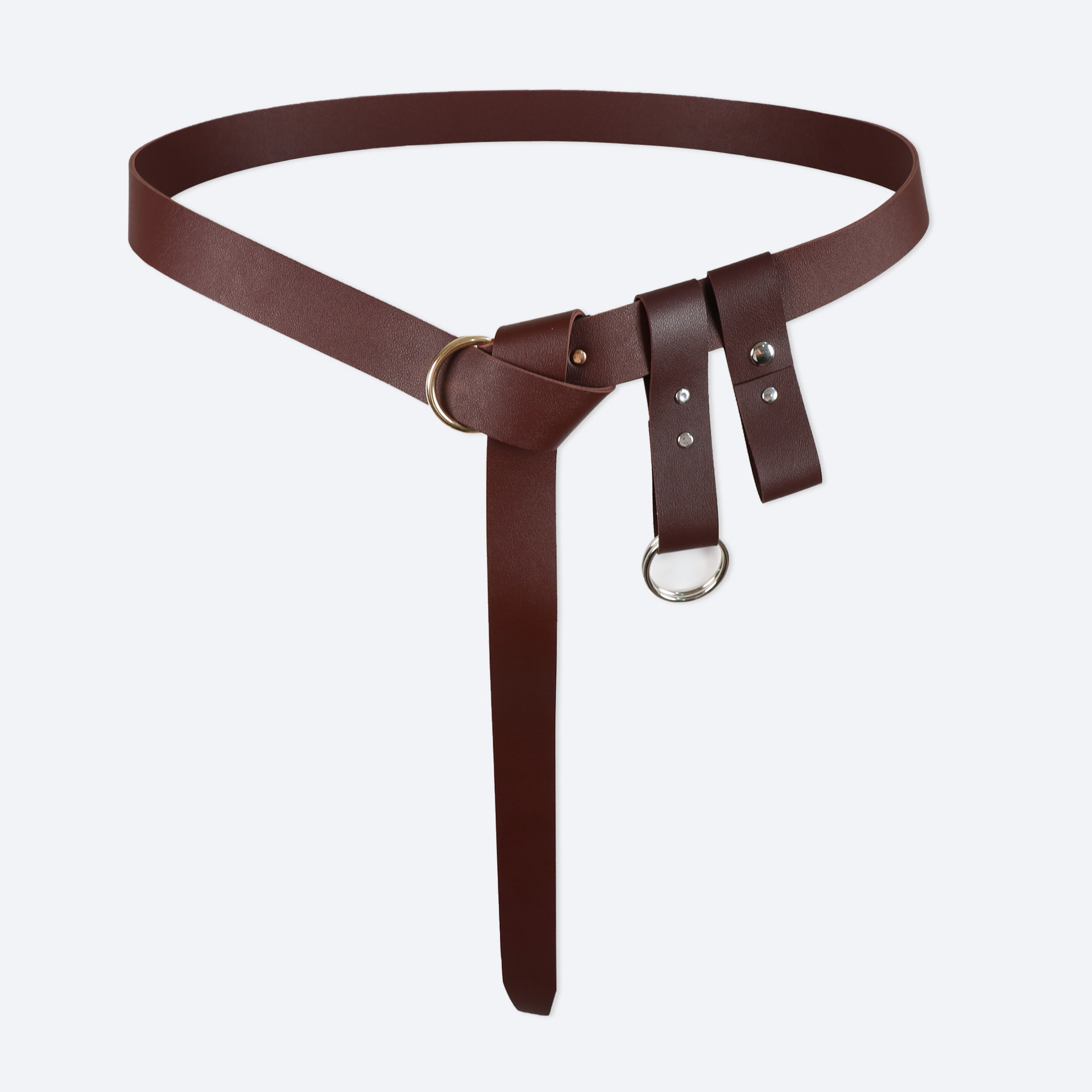 브라운 3종세트 (벨트+허리고리 1쌍)