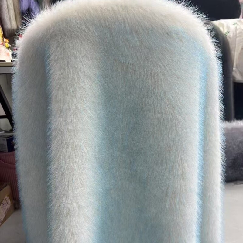 2025 New Imported Color Mink Two-Color Toka Fox Mink Fur Plush Fabric Autumn and Winter Fox Fur 5cm