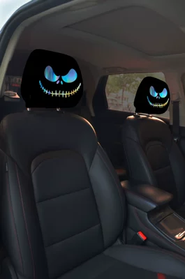 Universal seat cover Emoticon Car Pillowcase, Elastic - 08-double-sided-printing-1pc-26cm28cm