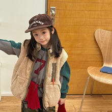 织里童装2025秋冬季新款韩版儿童北极绒两面穿马甲男女童冬装外套