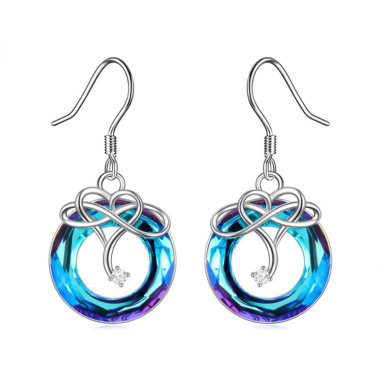 Elegant Geometric Alloy Plating Artificial Crystal Womenu0027S Earrings Necklace