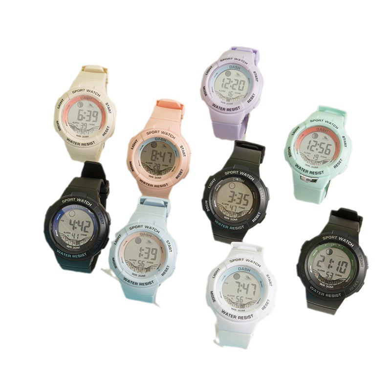 Dashi serie caja electrónica reloj popular luminoso impermeable reloj para estudiantes hombres y mujeres simple reloj deportivo