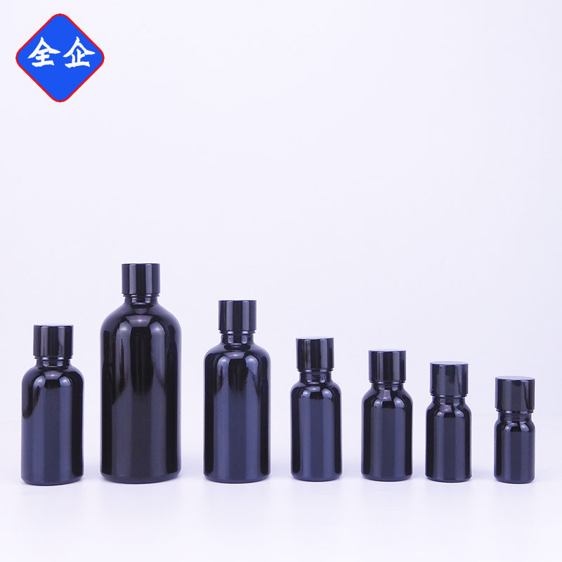 メーカー在庫 30ml ガラス分注ボトル エッセンス液体ボトル 化粧品包装材 黒エッセンシャルオイルボトル|undefined