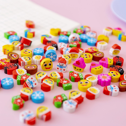 Creative stationery cute mini eraser cartoon fruit shape Christmas eraser children's gift primary school student prizes