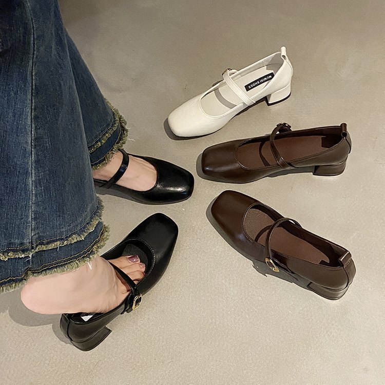 Feet Small Comfortable Soft Bottom Mary Jane Shoes Women's 2024 Autumn New Retro brown Slip-on Low Heel Square Toe Shoes Feet Small Comfortable Soft Bottom Mary Jane Shoes Women's 2024 Autumn New Retro brown Slip-on Low Heel Square Toe Shoes