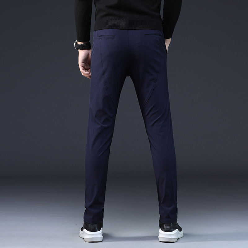 Pantalones casuales de moda para hombres, pantalones deportivos de secado rápido, pies pequeños, pantalones delgados de hielo transpirables, moda para hombres.