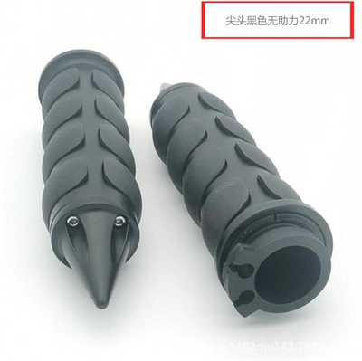 Motorcycle Handlebar Cover Harley Retro Handlebar Rubber Cover Riding Handlebar Rubber Original Handlebar Cross-Border Factory Direct Supply (Motorcycle Handle Cover) - pointed-black-without-power-22mm