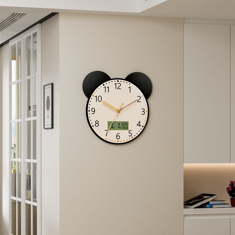 创意客厅挂钟新款静音时钟挂墙卧室家用石英钟表万年历挂表免打孔