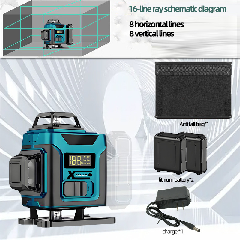 水準器卸売 12 ラインレーザー水準器屋外専用 16 ライン赤外線水準器デジタル表示ライン投影計|undefined