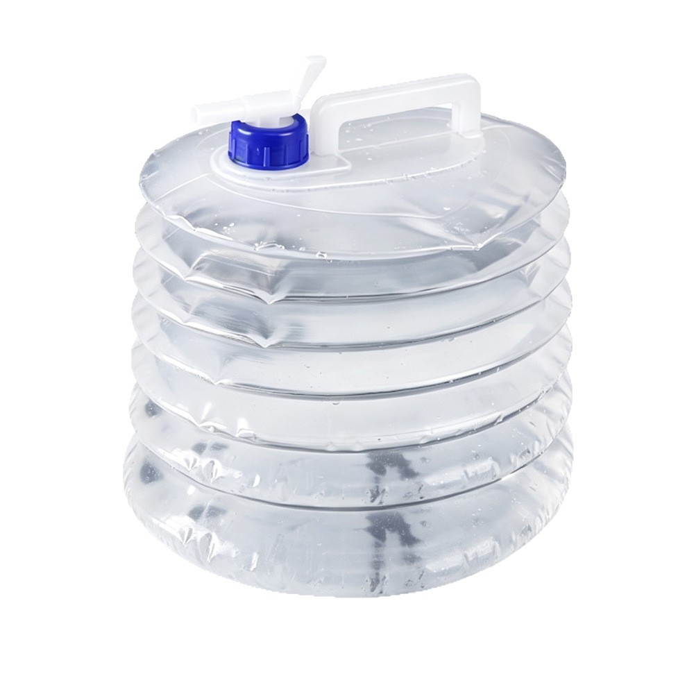 Gran capacidad al aire libre telescópico balde de agua plegable portátil 15L bolsa de agua con grifo de camping balde de agua al por mayor