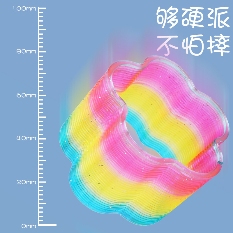 Venta caliente grande en forma de anillo Arco Iris puestos populares juguete mágico primavera anillo Yiwu juguete al por mayor